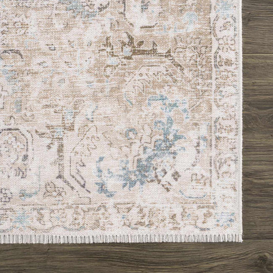 Beige Holi-4600 Washable Area Rug